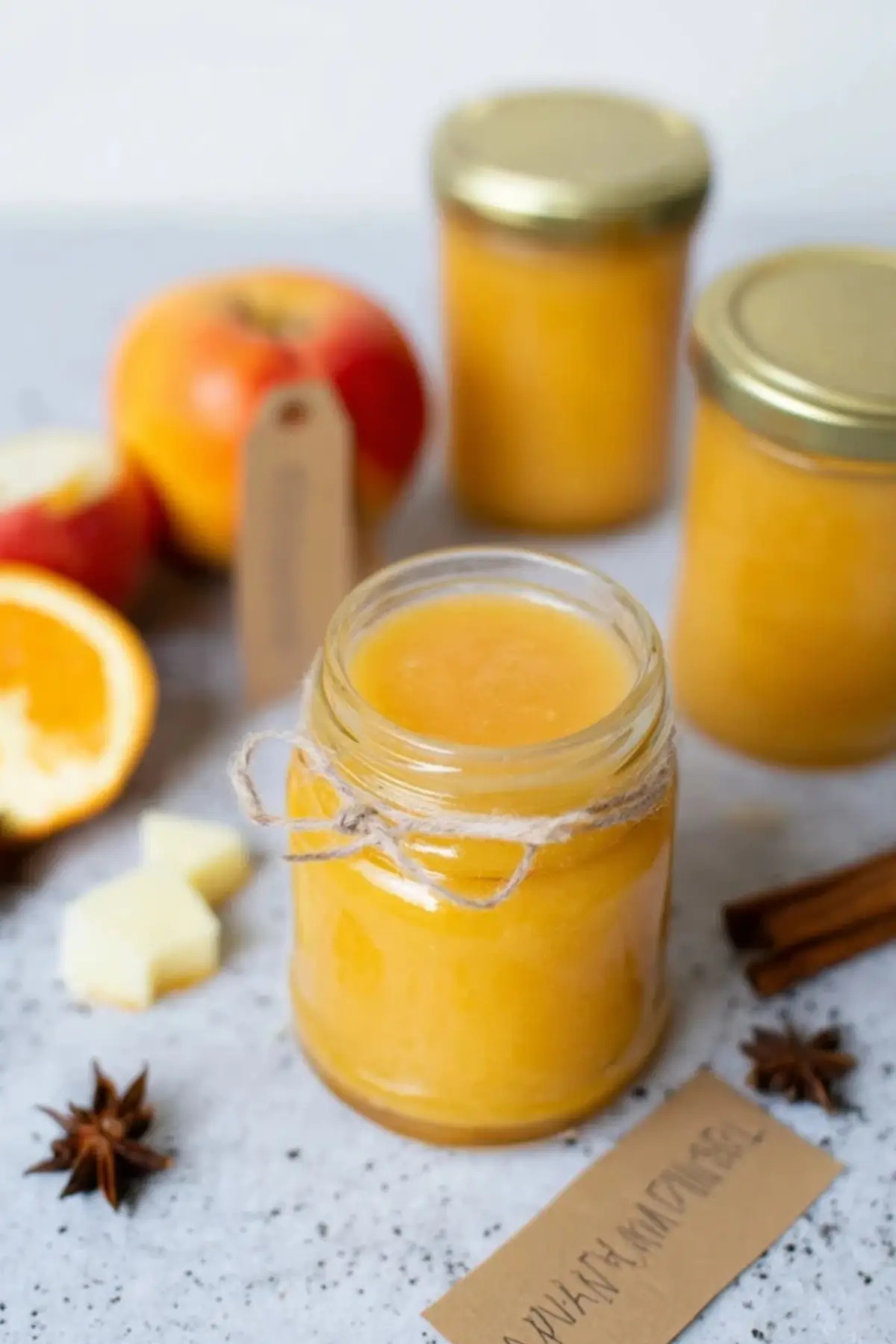 Apfel-Orangen-Marmelade mit Marzipan