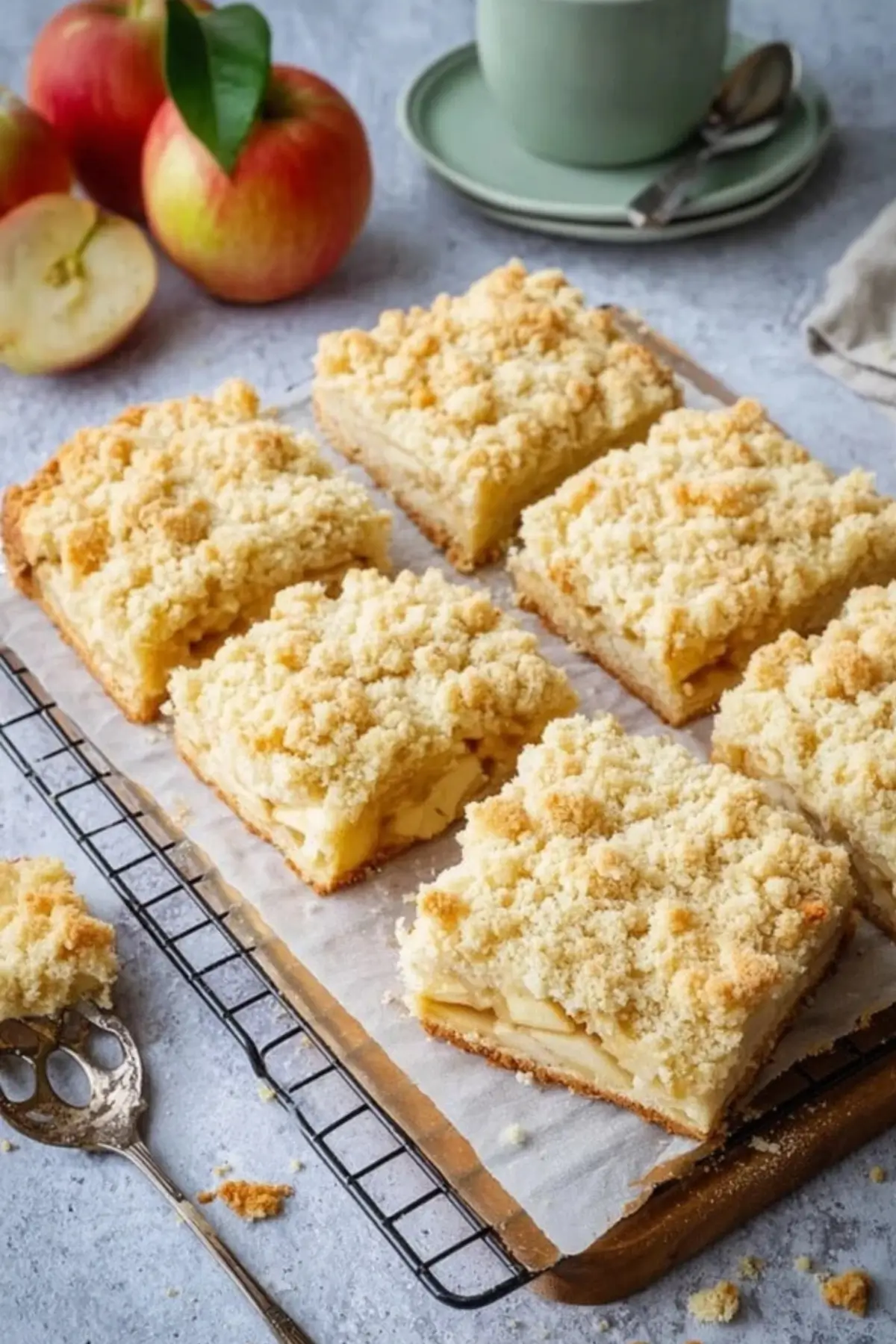 Apfelkuchen vom Blech mit Streuseln – Einfach und Saftig - Noras Kreationen