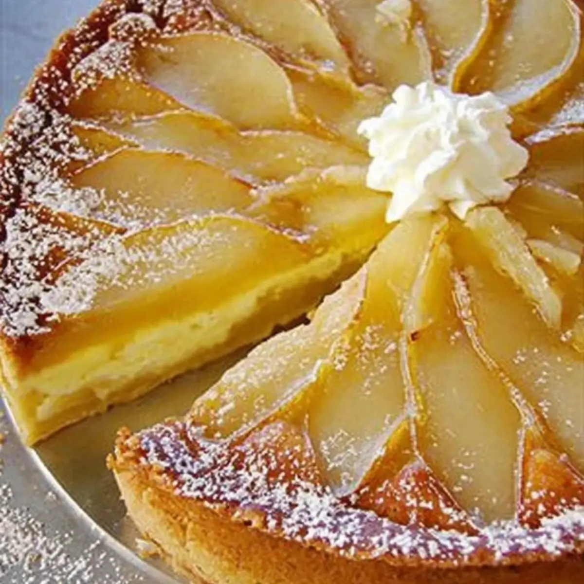 Birnen Creme Kuchen