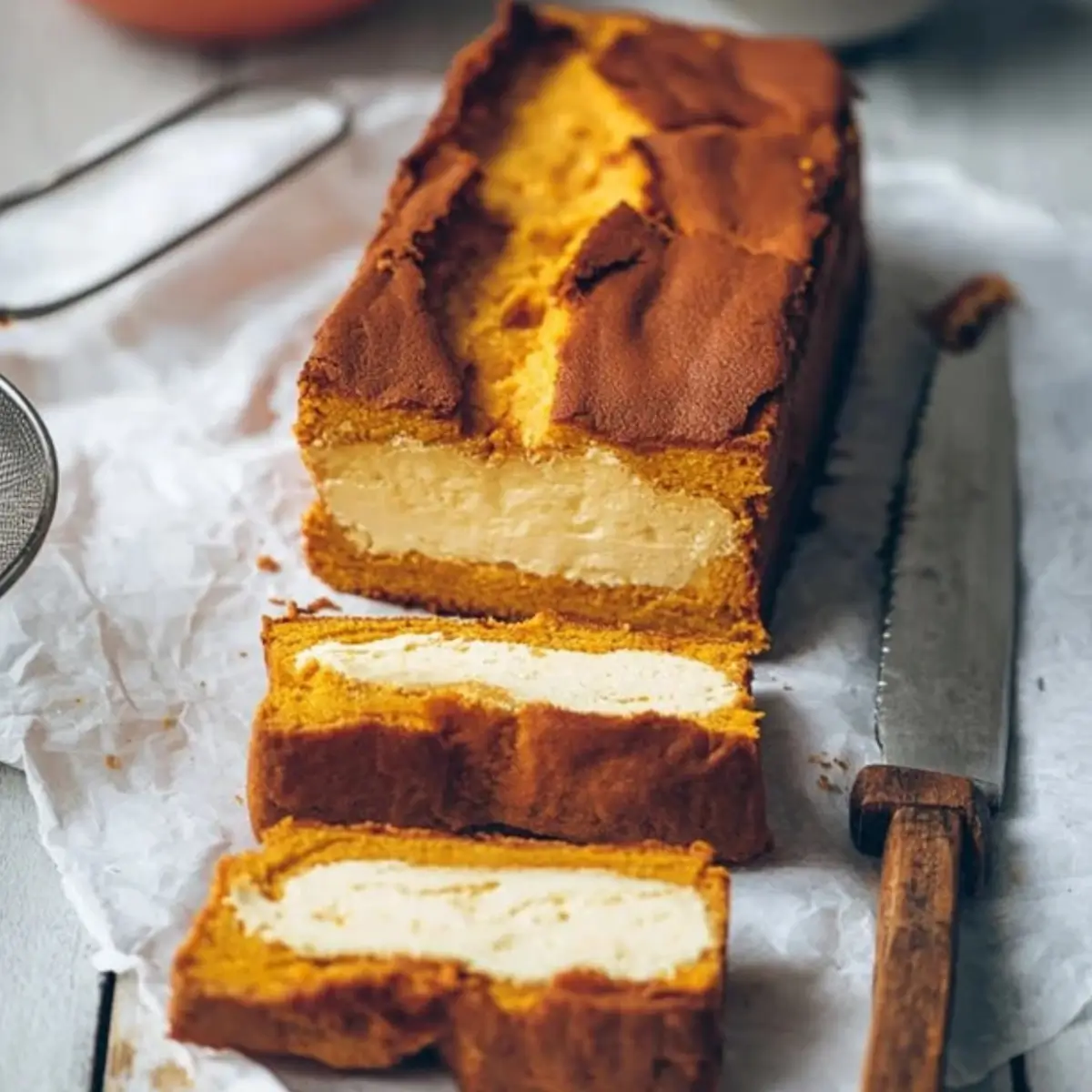 Kürbis Frischkäse Kuchen