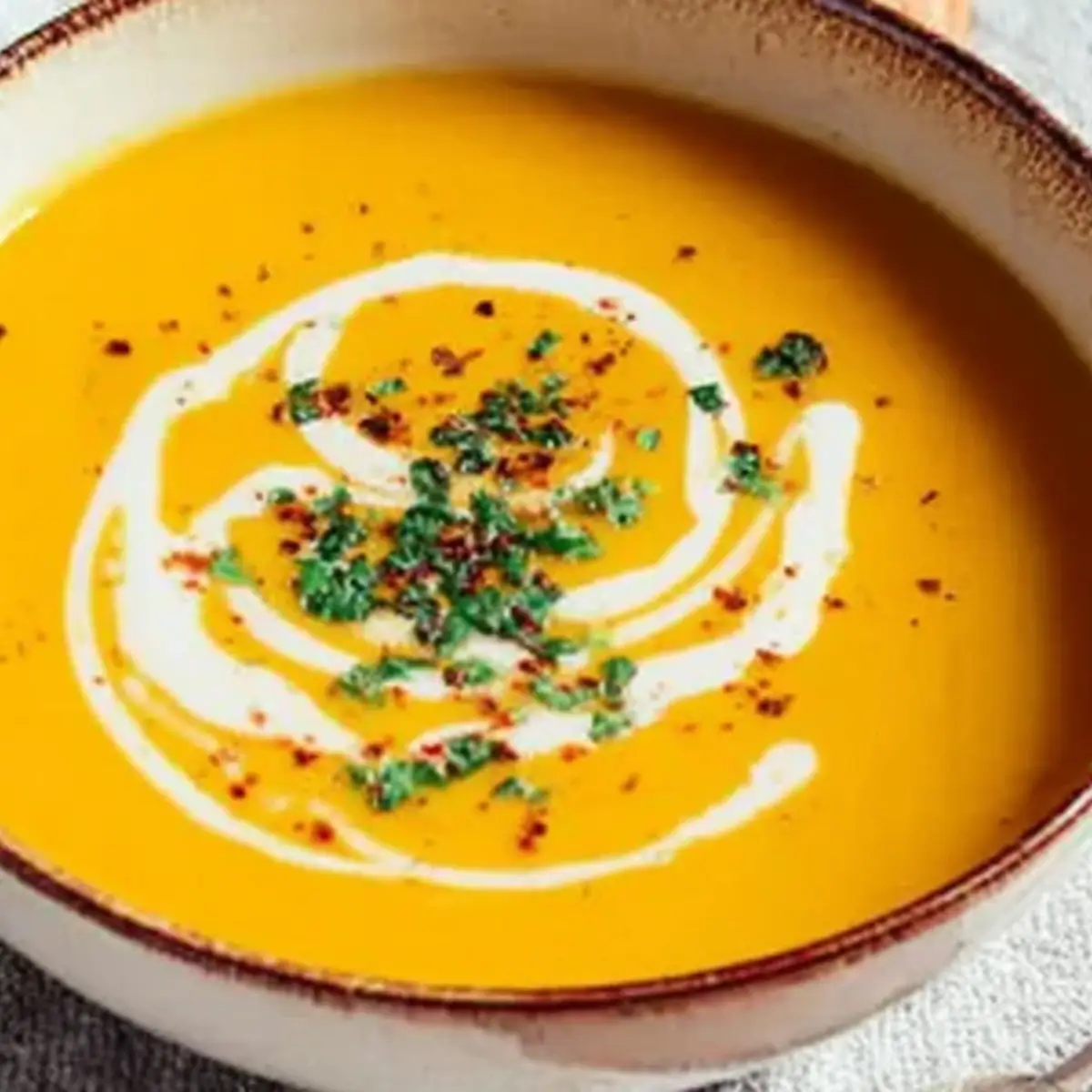 Kürbissuppe mit Hokkaido