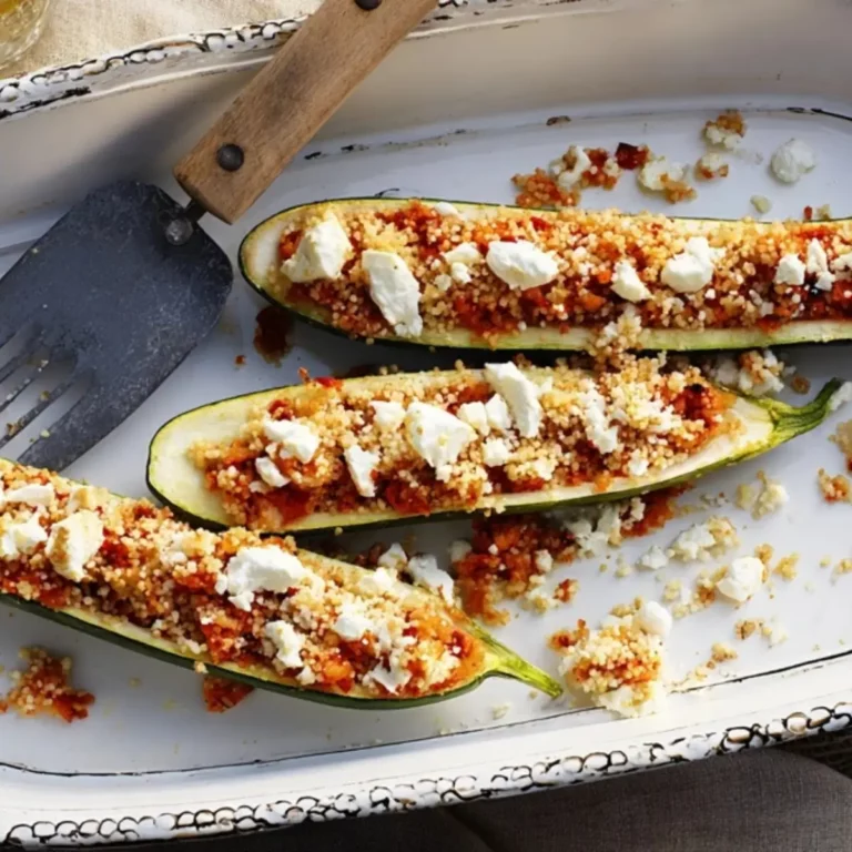 Mit Couscous gefüllte Zucchini