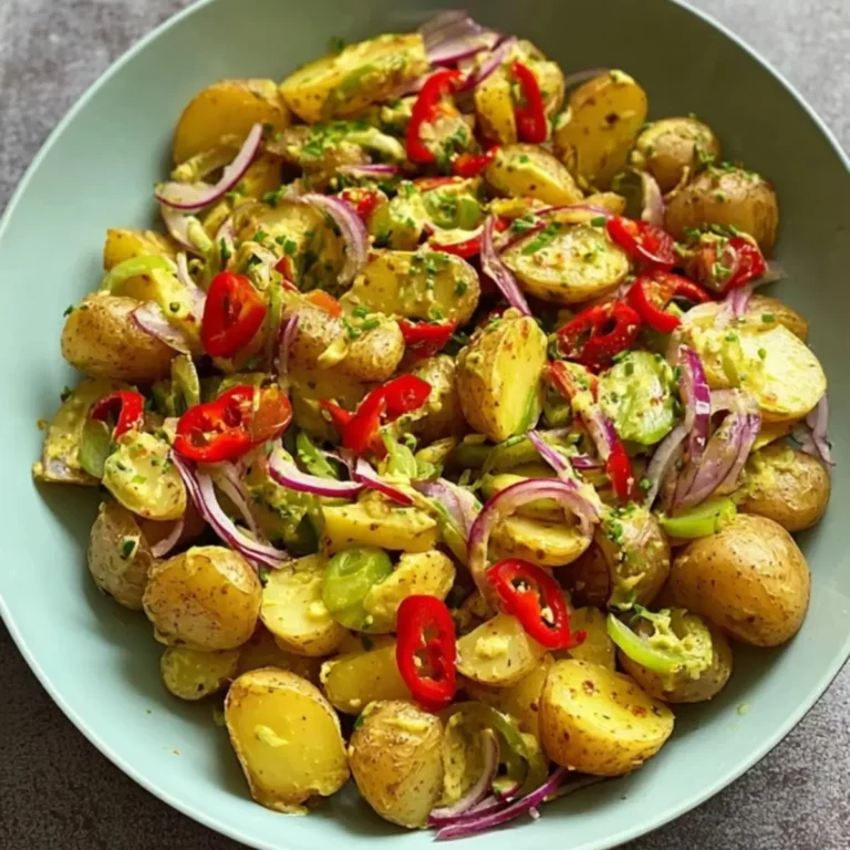 Ofenkartoffelsalat mit veganem Senfdressing