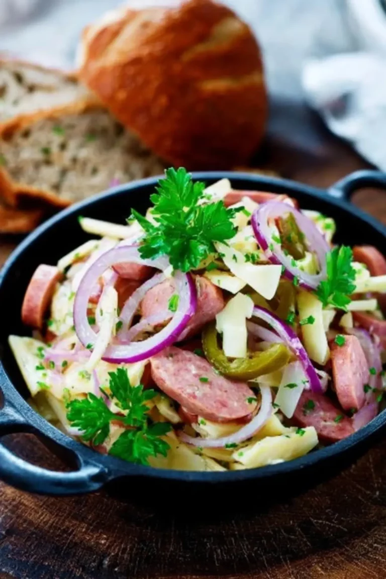Schweizer Wurstsalat mit Käse
