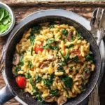 Sommerliche Spinat-Spätzle-Pfanne