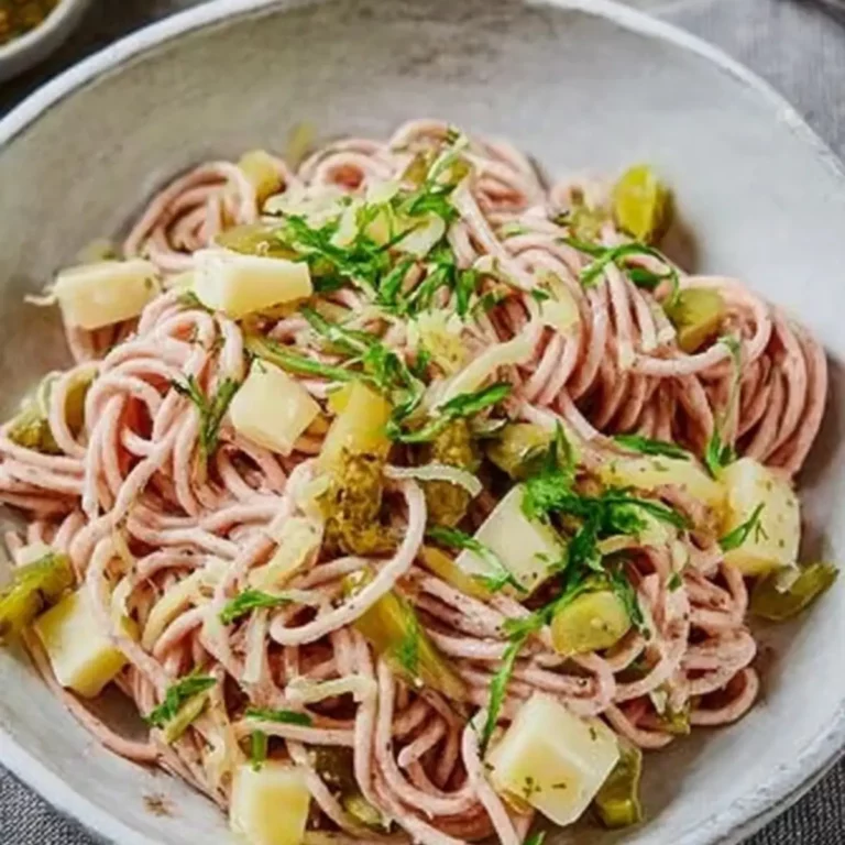 Wurstsalat mit Käse