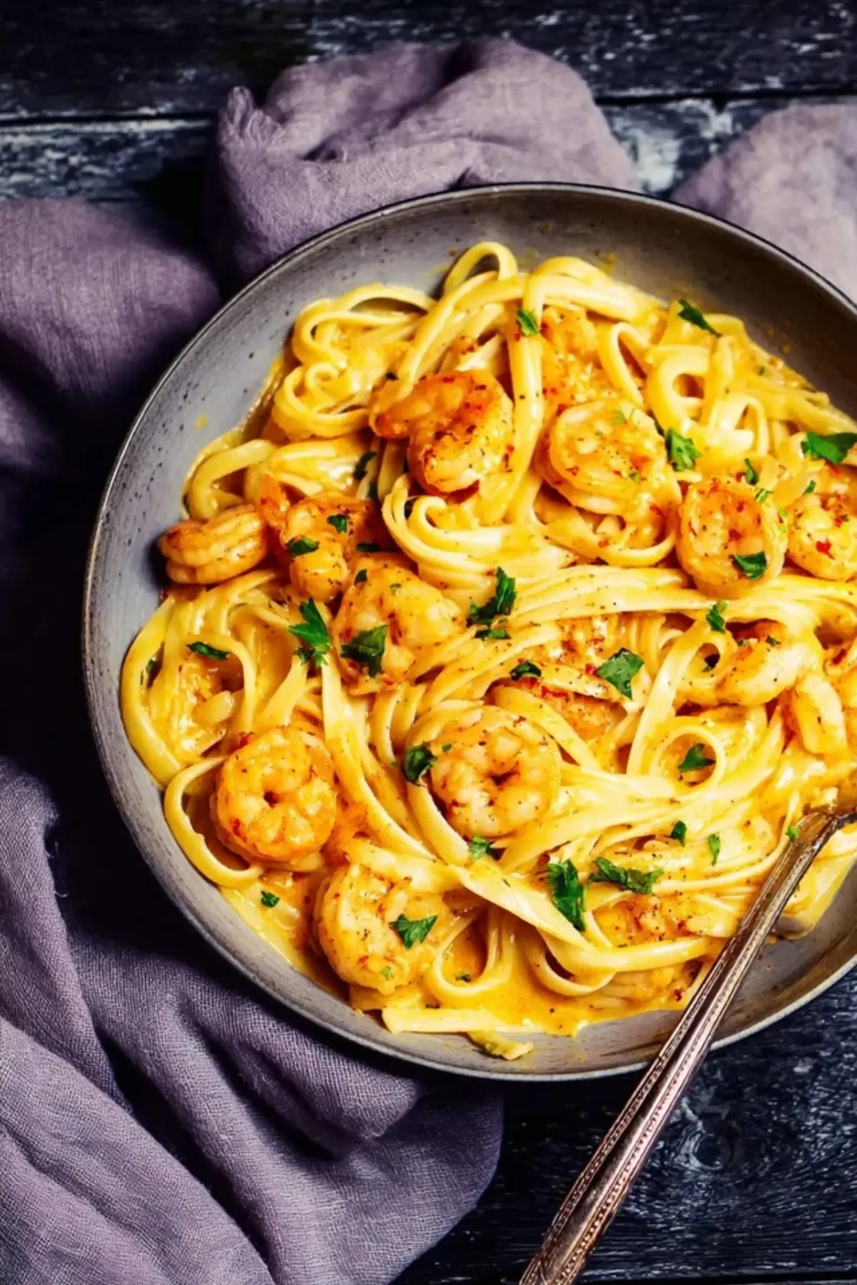 cremige Garnelenpasta