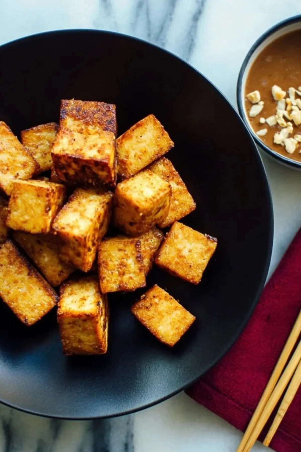 knusprigen gebackenen Tofu