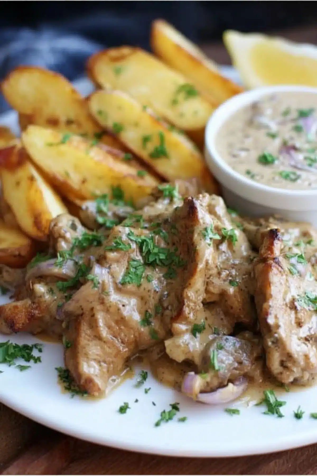 Air Fryer Gyros mit Metaxasoße