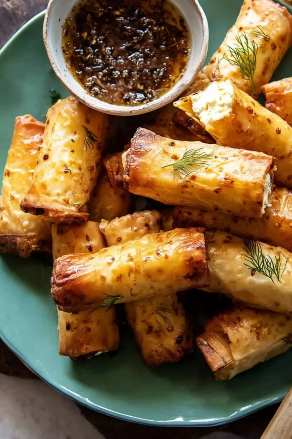 Gebratene Feta-Röllchen