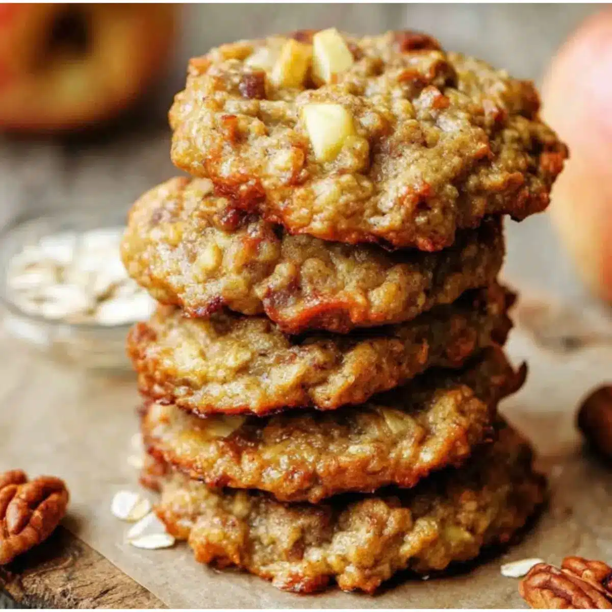 Haferflockenkekse mit Apfel