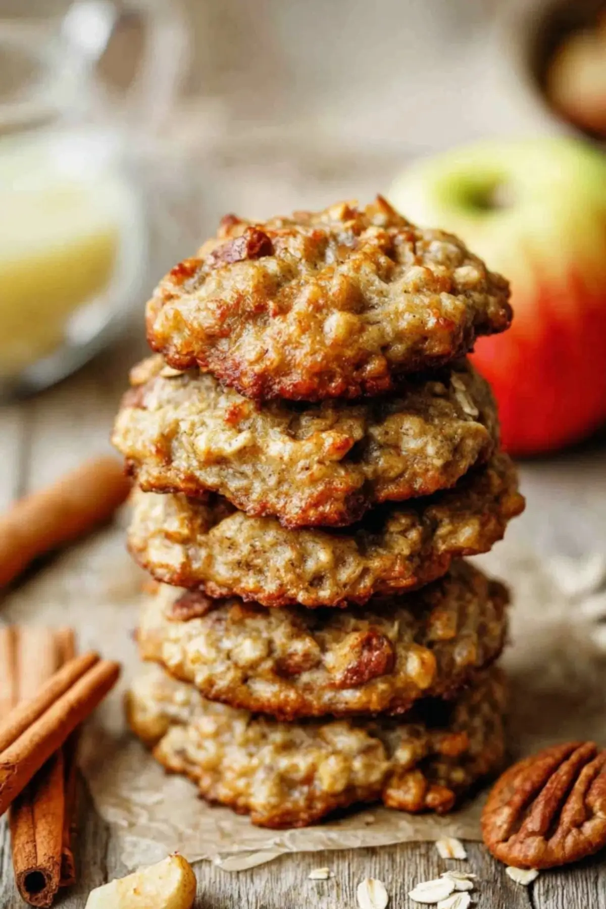 Haferflockenkekse mit Apfel