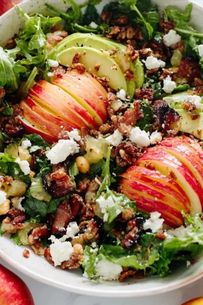 Herbstsalat mit crunchy Topping