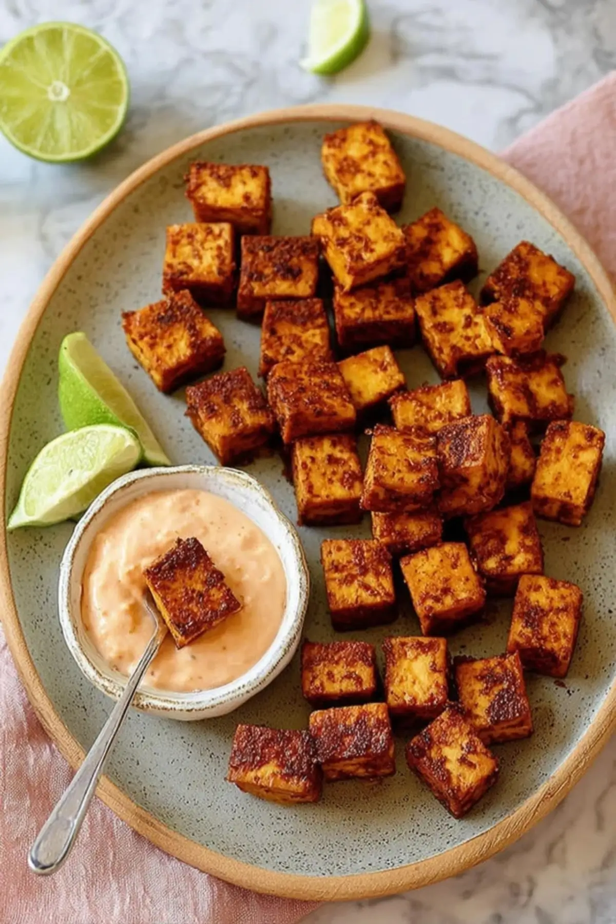 Knuspriger Tofu aus der Heißluftfritteuse