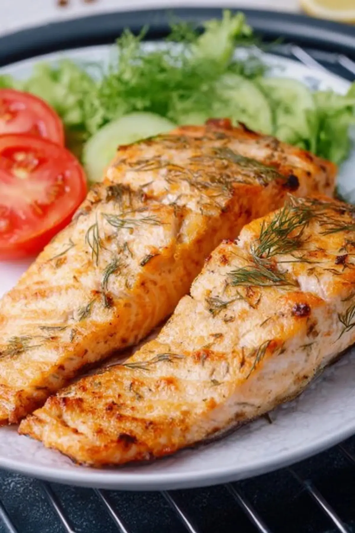 Lachs aus der Heißluftfritteuse