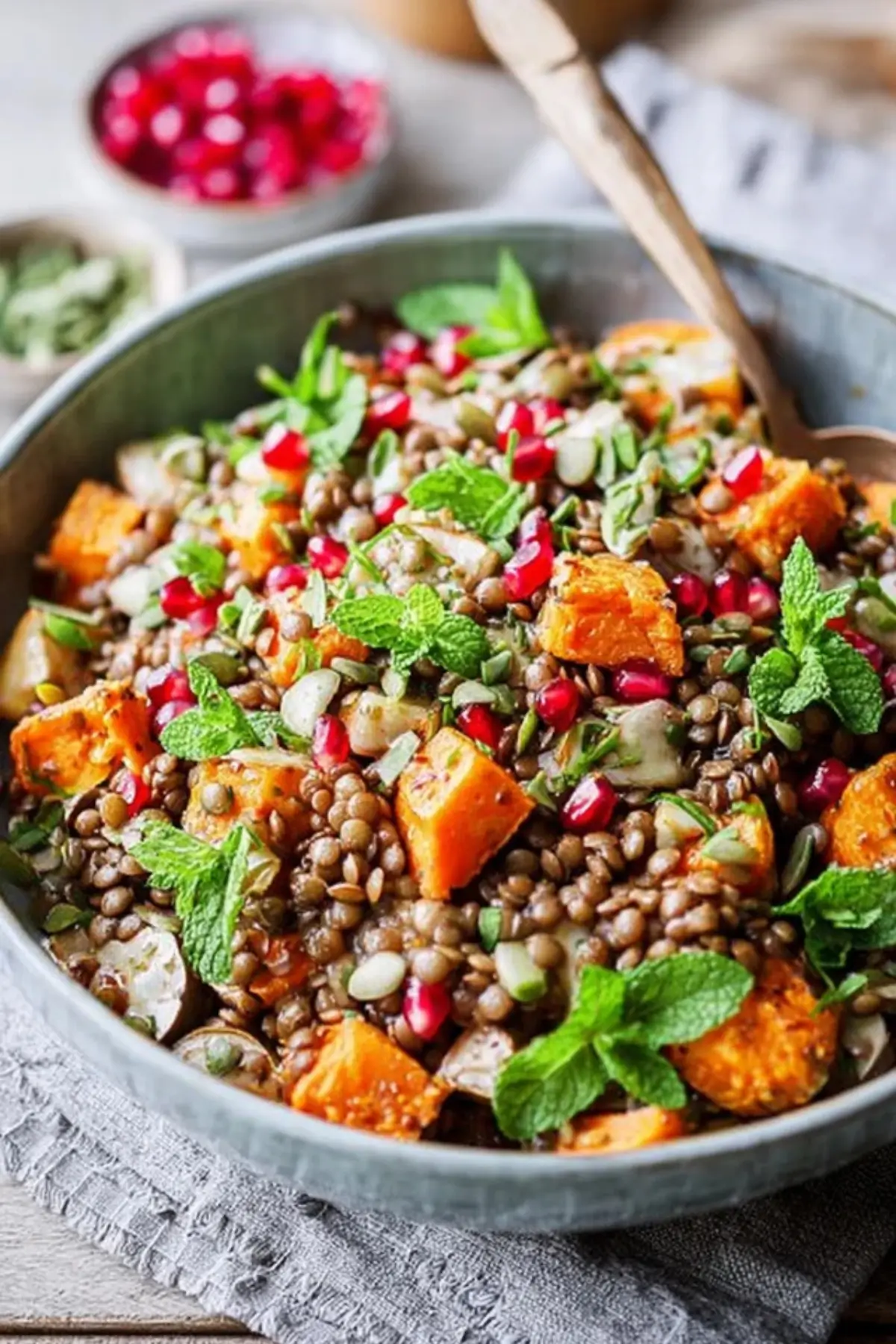 Linsen-Süßkartoffel-Salat