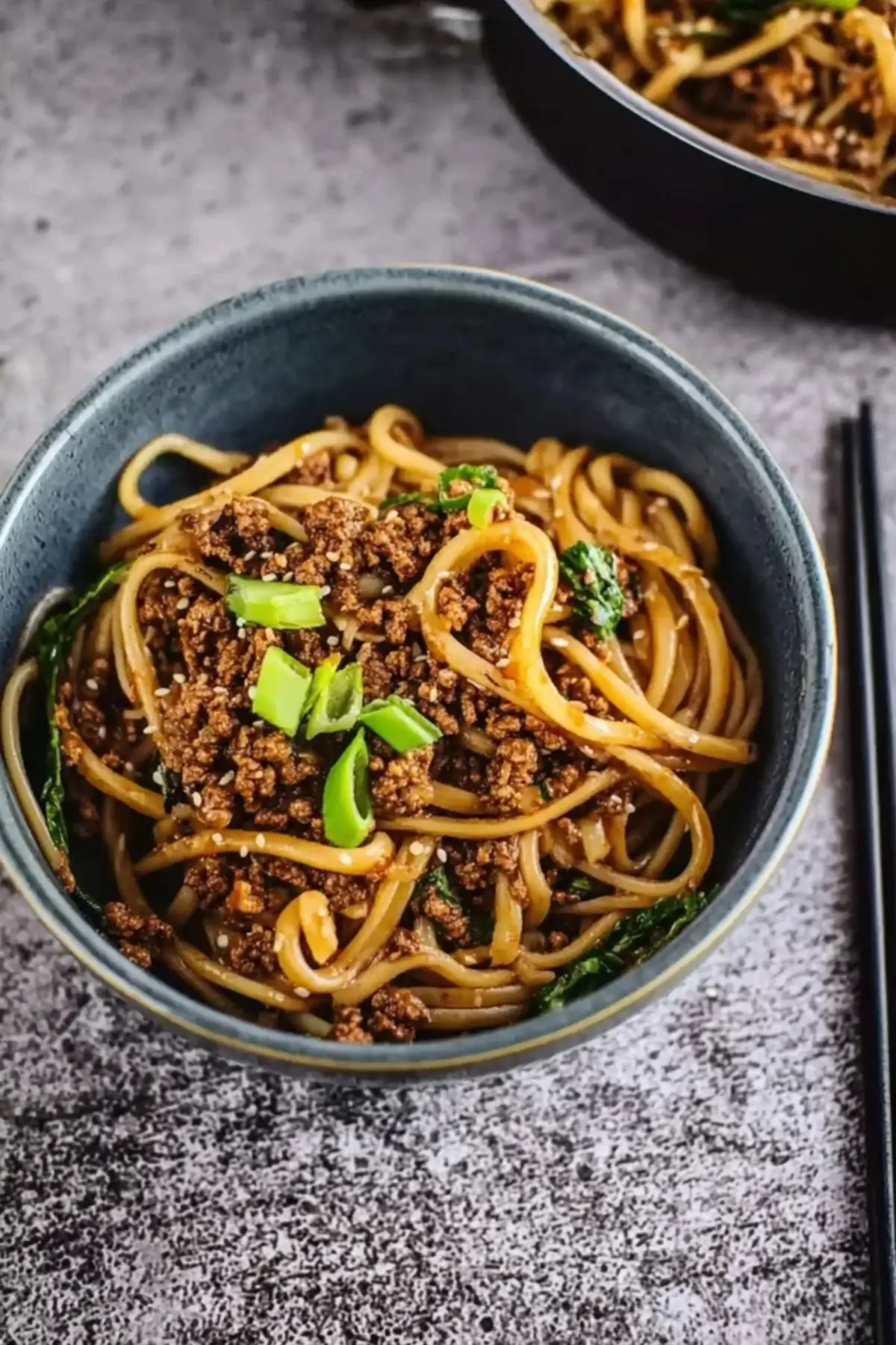 Mongolische Hackfleisch Pasta