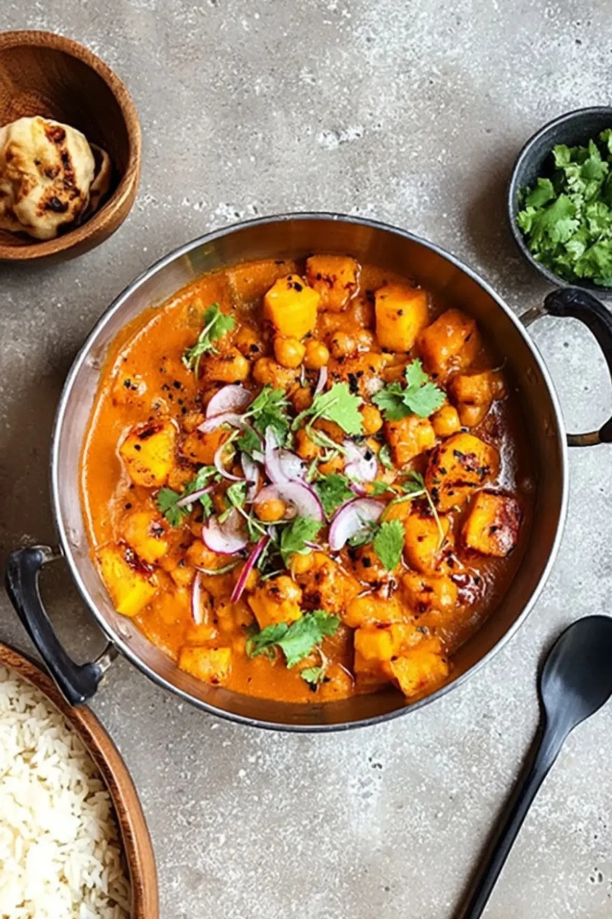 Roasted Butternut Squash and Chickpea Curry