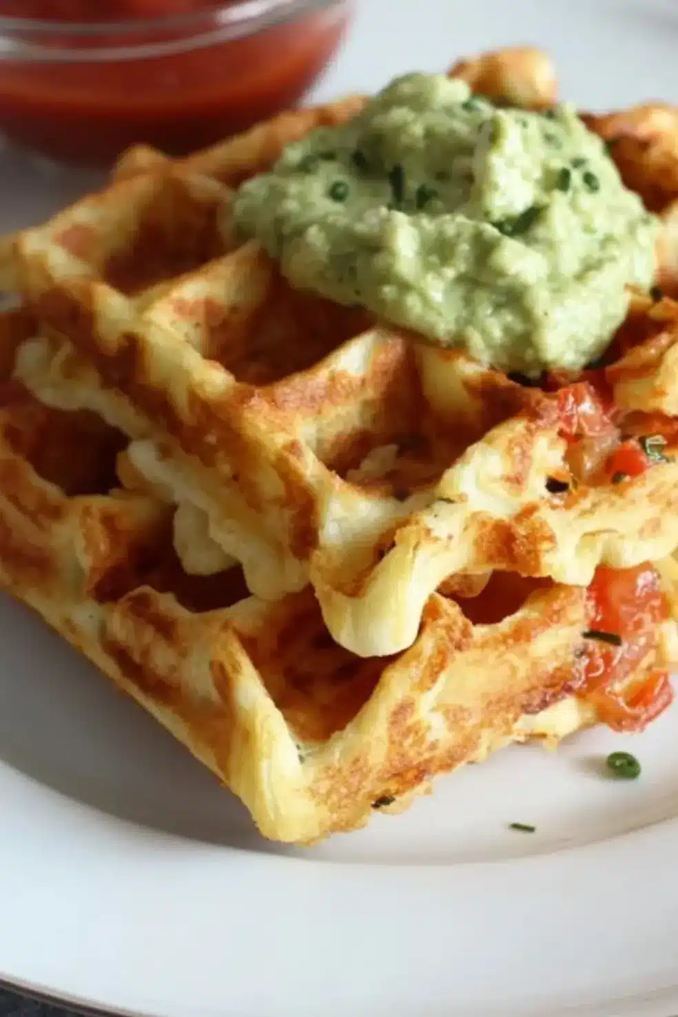 Tomaten Mozzarella Waffeln