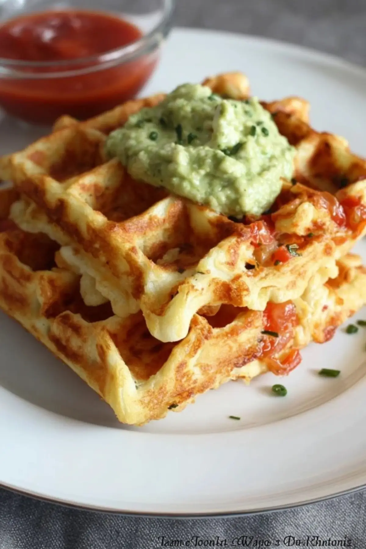 Tomaten Mozzarella Waffeln