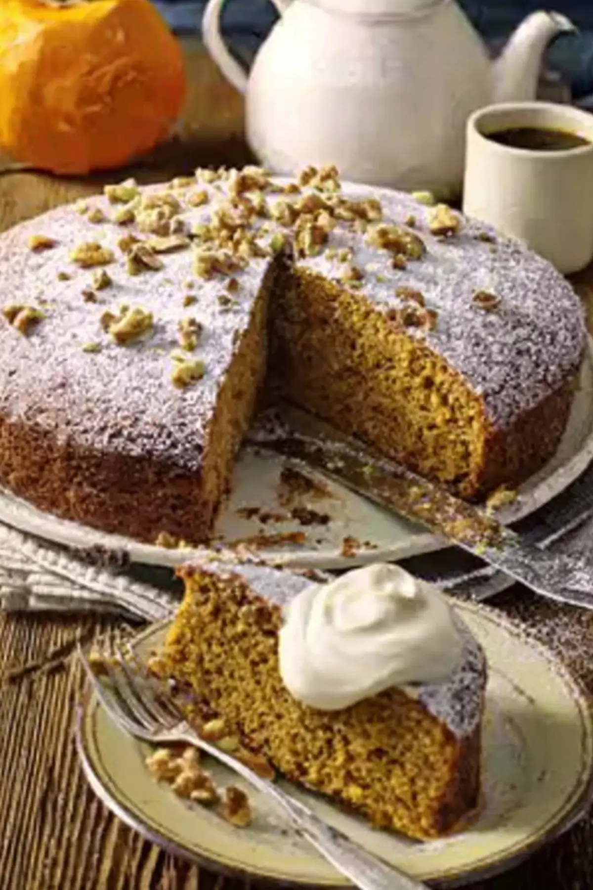 Walnuss-Kürbiskuchen