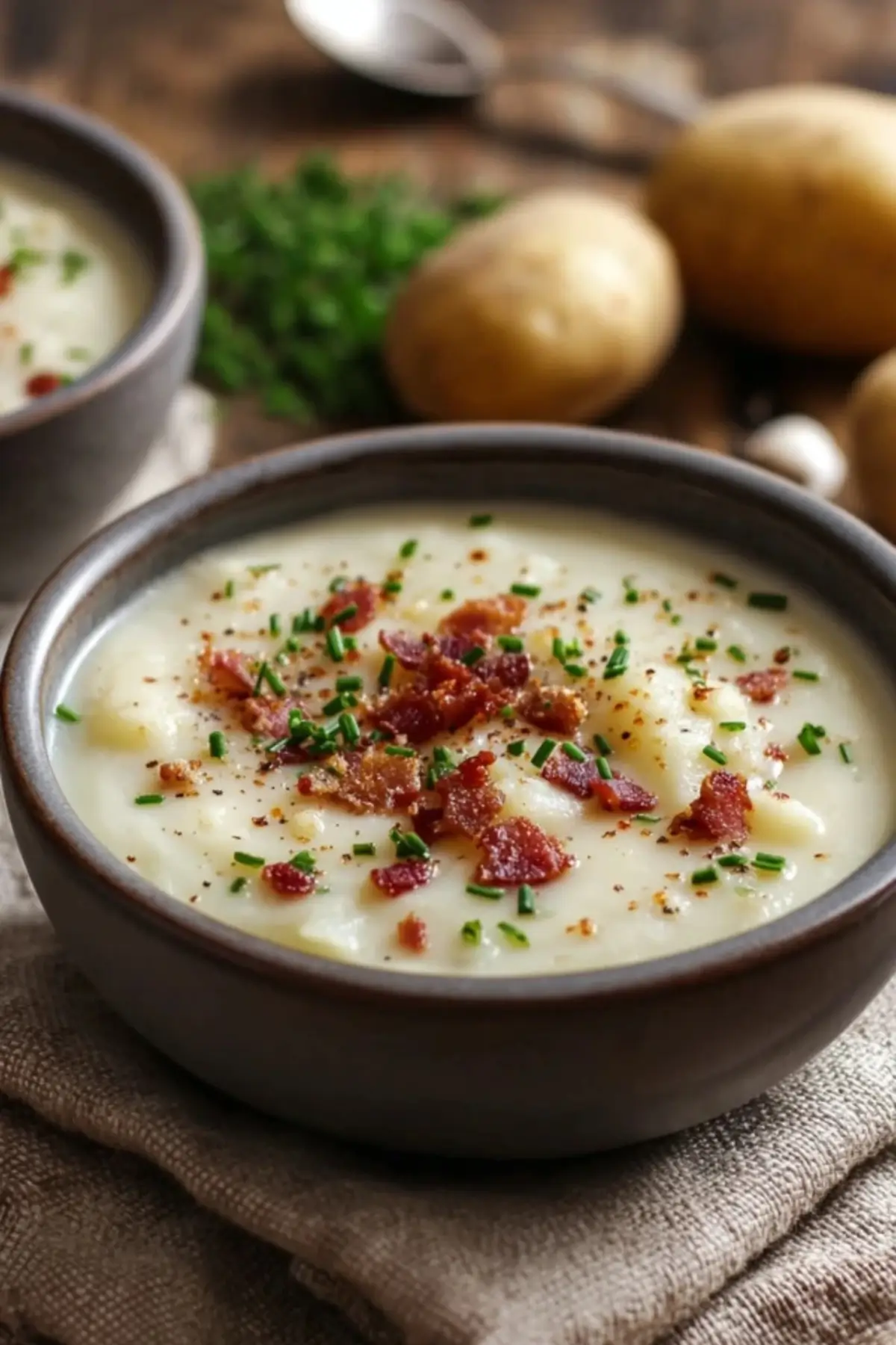 gebackenen Kartoffelsuppe