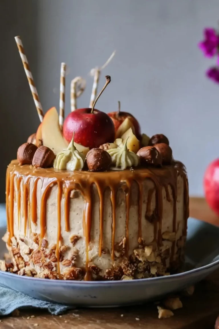 Apfel-Haselnuss-Torte mit Salzkaramell