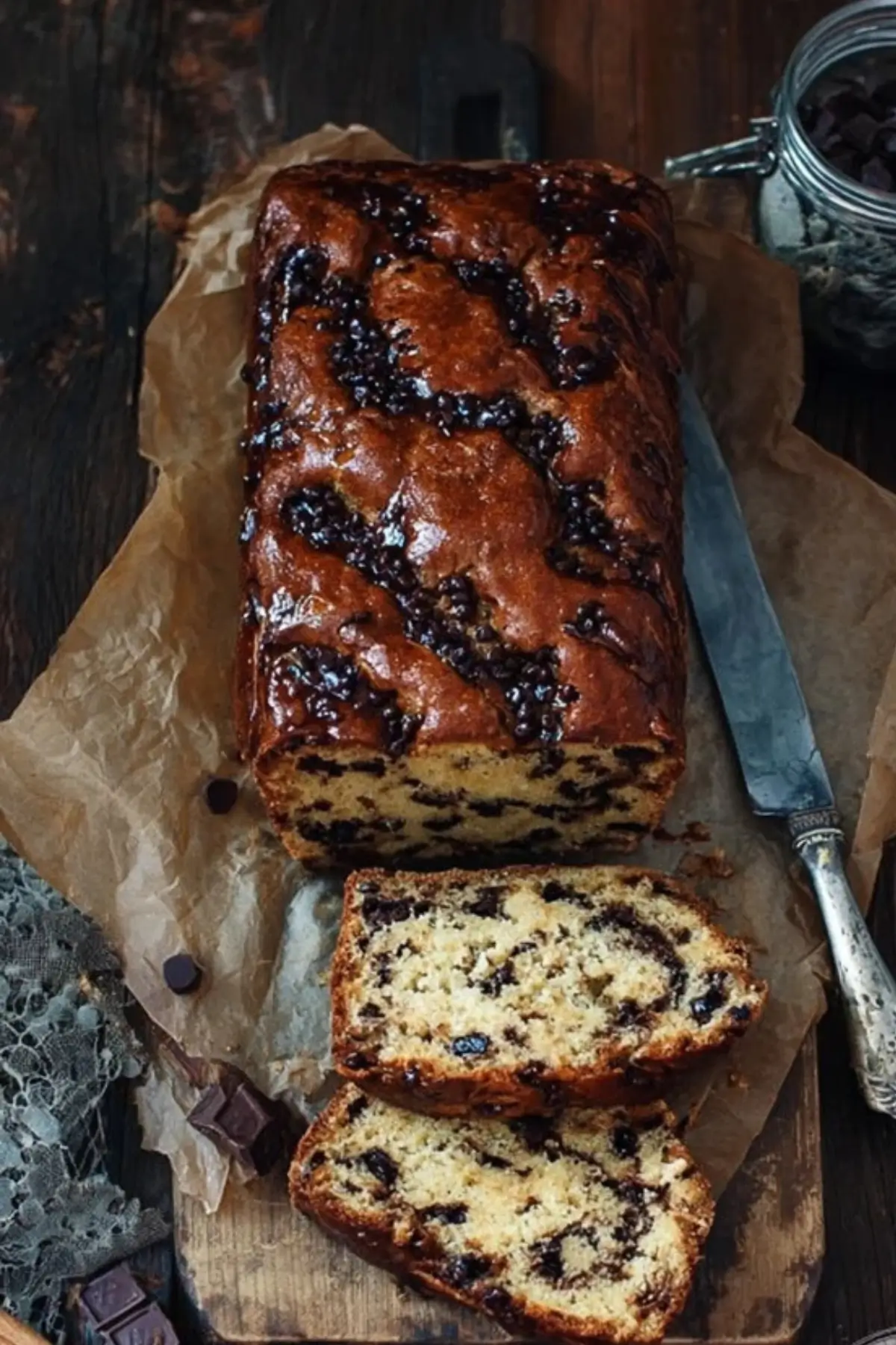 Banana Bread mit Schokolade und Gewürzen