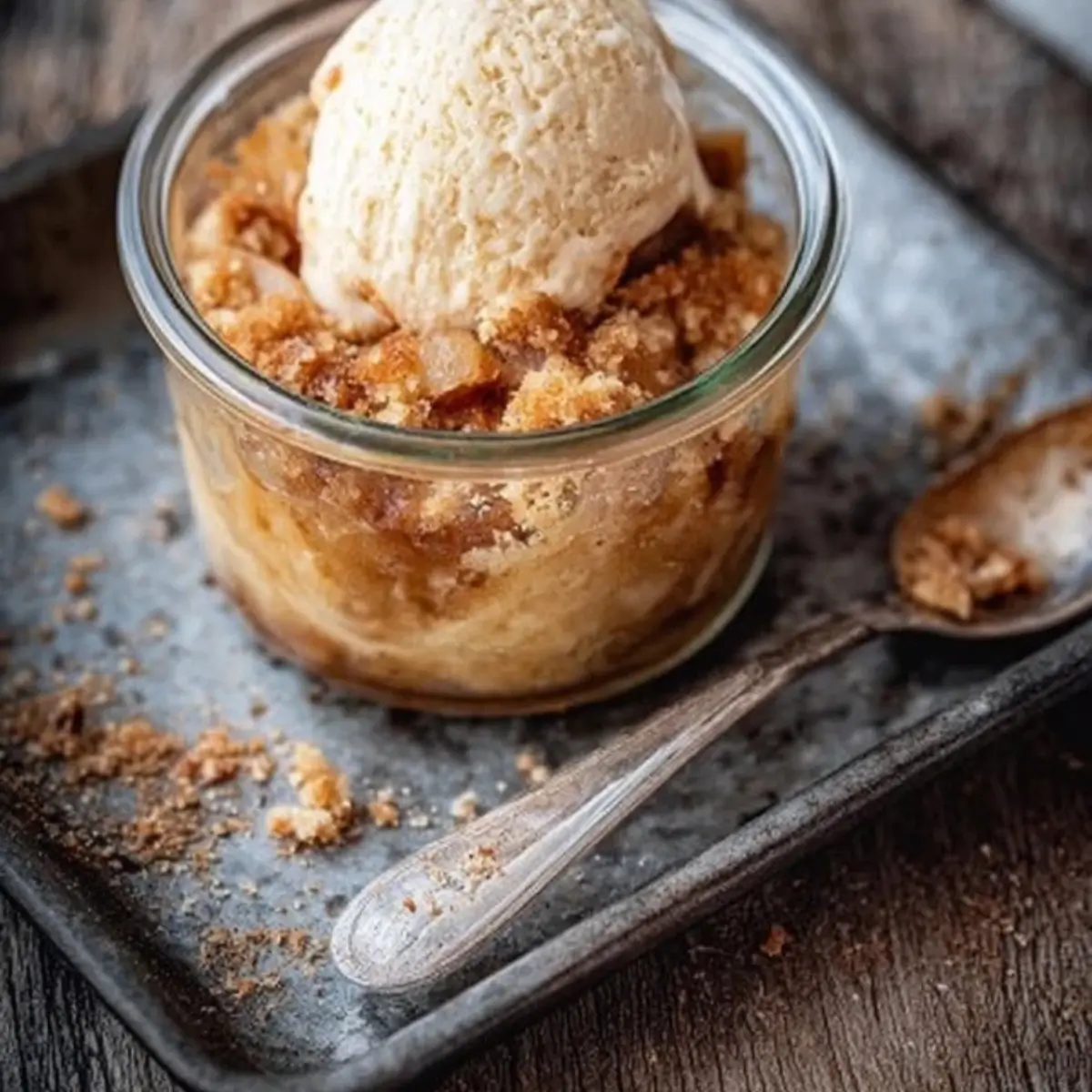 Bratapfel Apfel Crumble mit Vanilleeis – Winterdessert im Glas - Noras ... Bratapfel Apfel Crumble mit Vanilleeis – Winterdessert im Glas - Noras ...