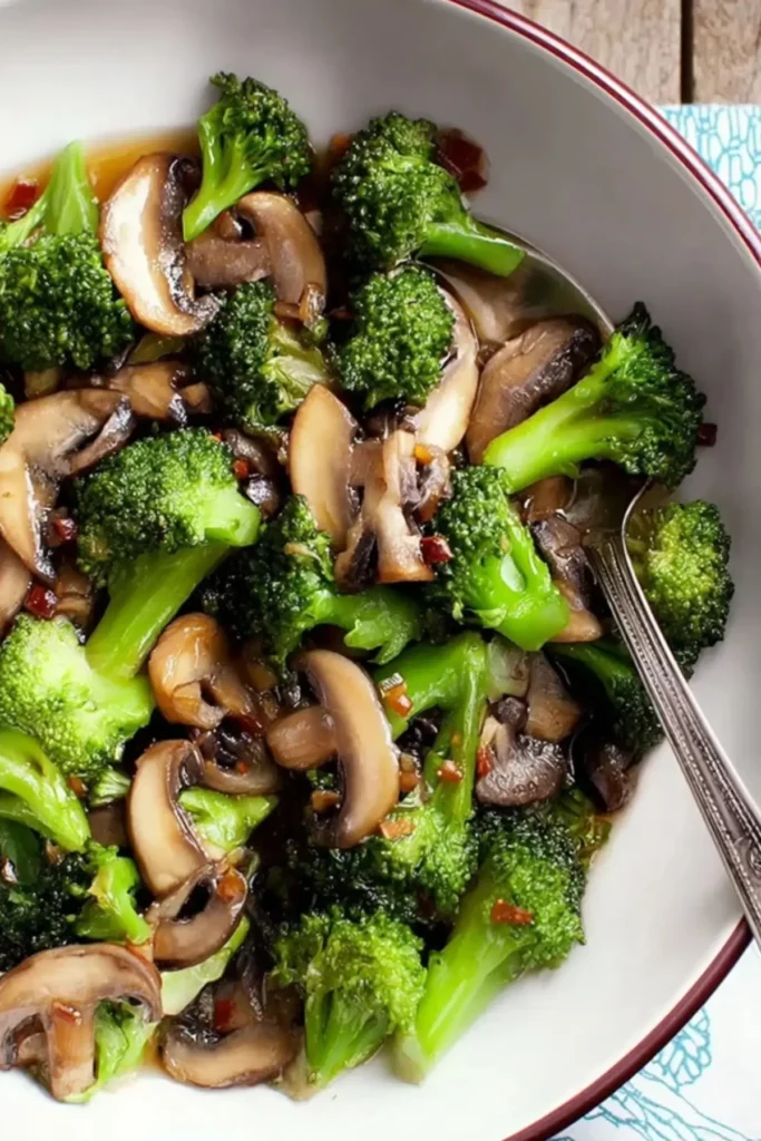 Broccoli und Champignons Pfanne