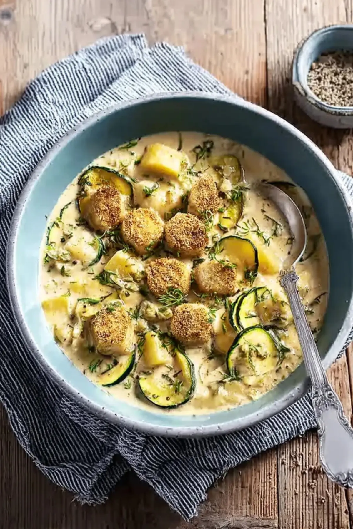 Cremiger Zucchini-Kartoffel-Eintopf