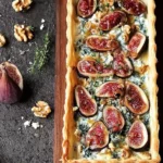 Feigen Tarte Rezept mit Roquefort, Walnüssen, Thymian und Ahornsirup