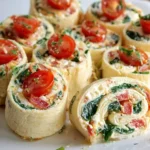 Feta-Röllchen mit Tomaten & Spinat