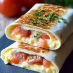 Frühstücks-Wrap mit Ei und Käse