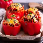 Gefüllte Halloween Paprika à la Chili con Carne