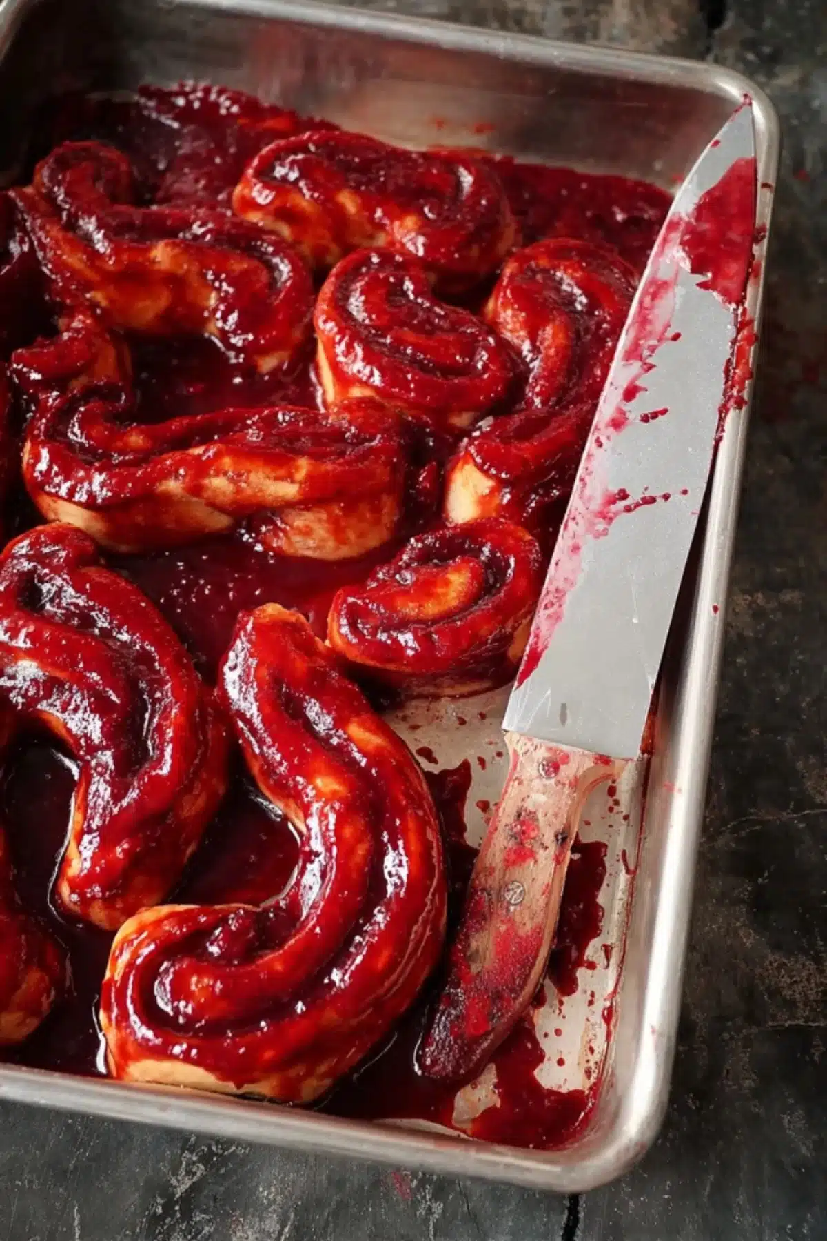 Mavouri 3-tlg. Halloween Girlande Blut - Grusel-Deko Mit Glitzer Für Party