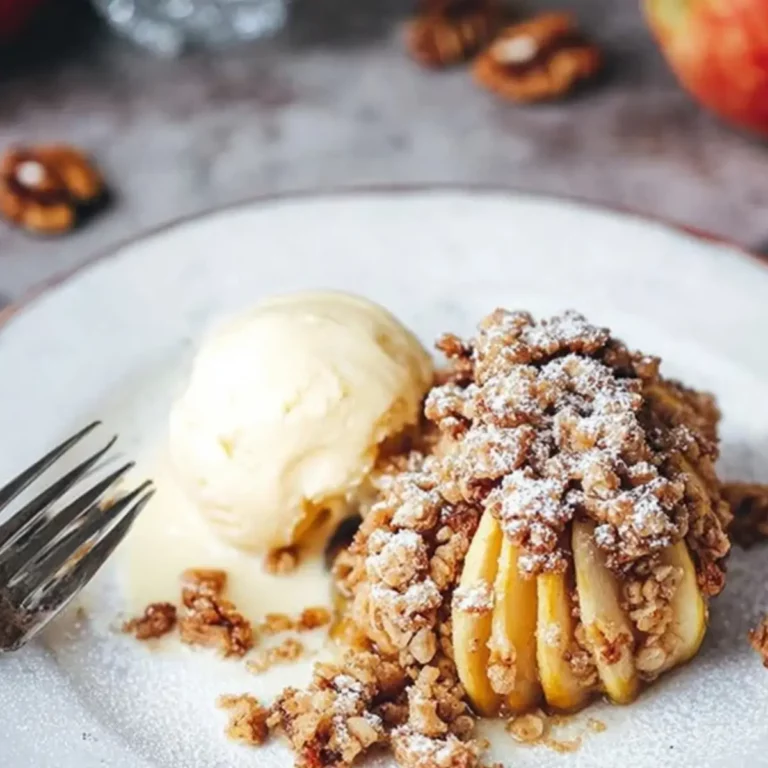 Hasselback Bratapfel mit Knusperstreuseln