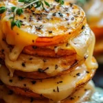 Käsige Gruyère-Süßkartoffel-Stacks