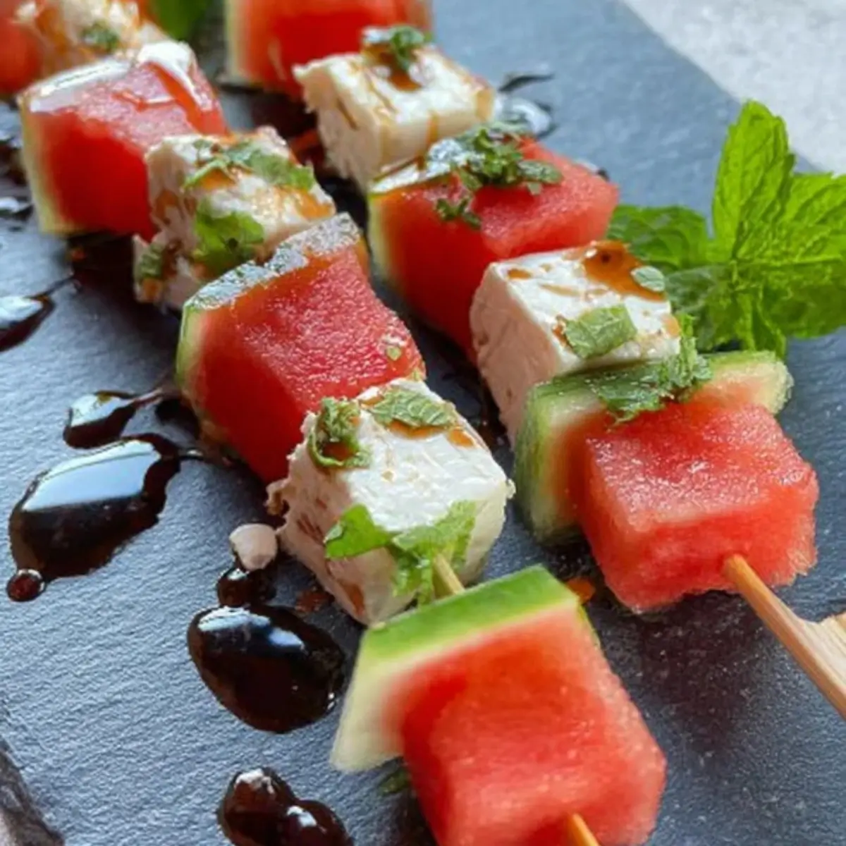 Melone-Feta Spieße - Noras Kreationen