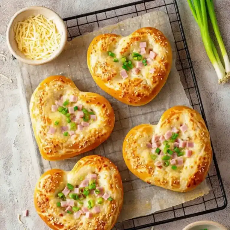 Überbackene Brezeln mit Schinken und Käse