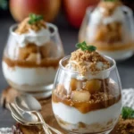 Weihnachtsdessert Bratapfel Amarettini Joghurt