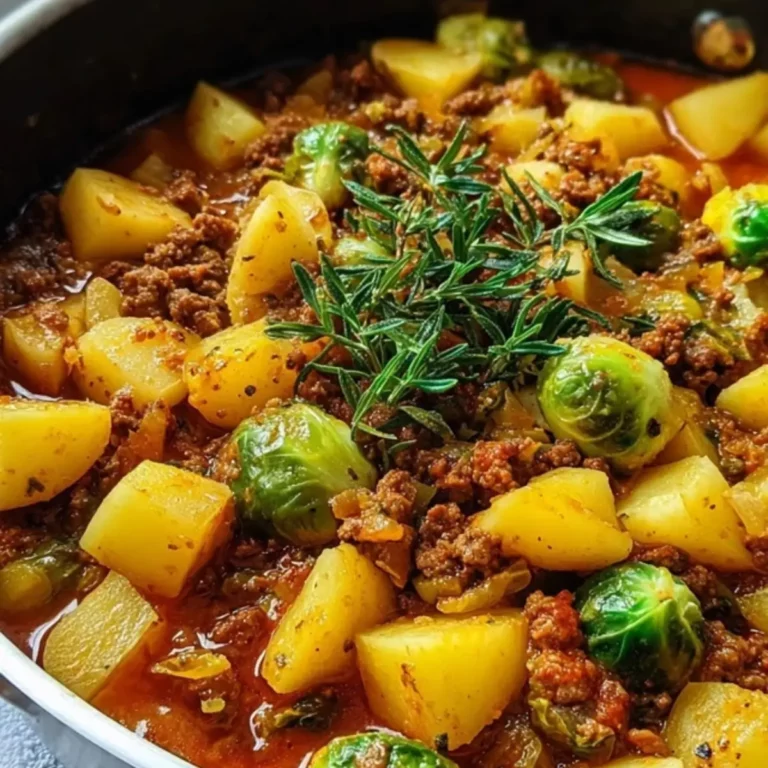 Würzige Kartoffel-Rosenkohl-Pfanne