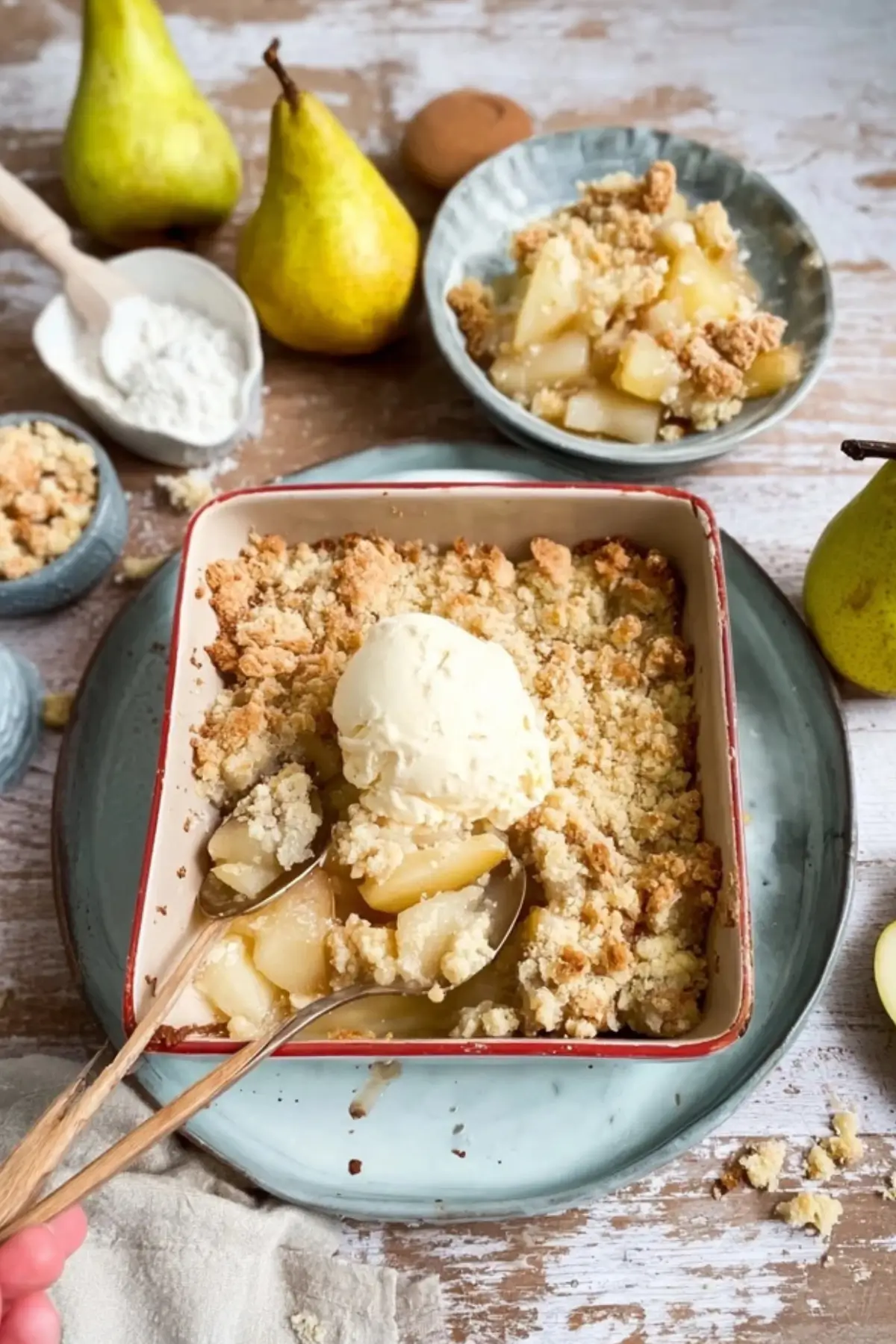 Birnen Crumble schnell und einfach