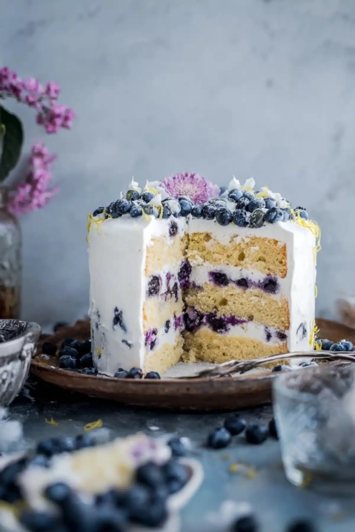Blaubeer-Zitronen-Torte