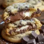 Cheesecake-Filled Chocolate Chip Cookies Köstlicher Genuss