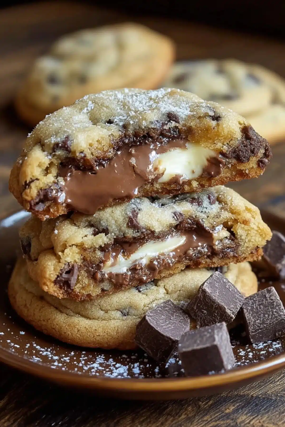 Cheesecake-Filled Chocolate Chip Cookies Köstlicher Genuss