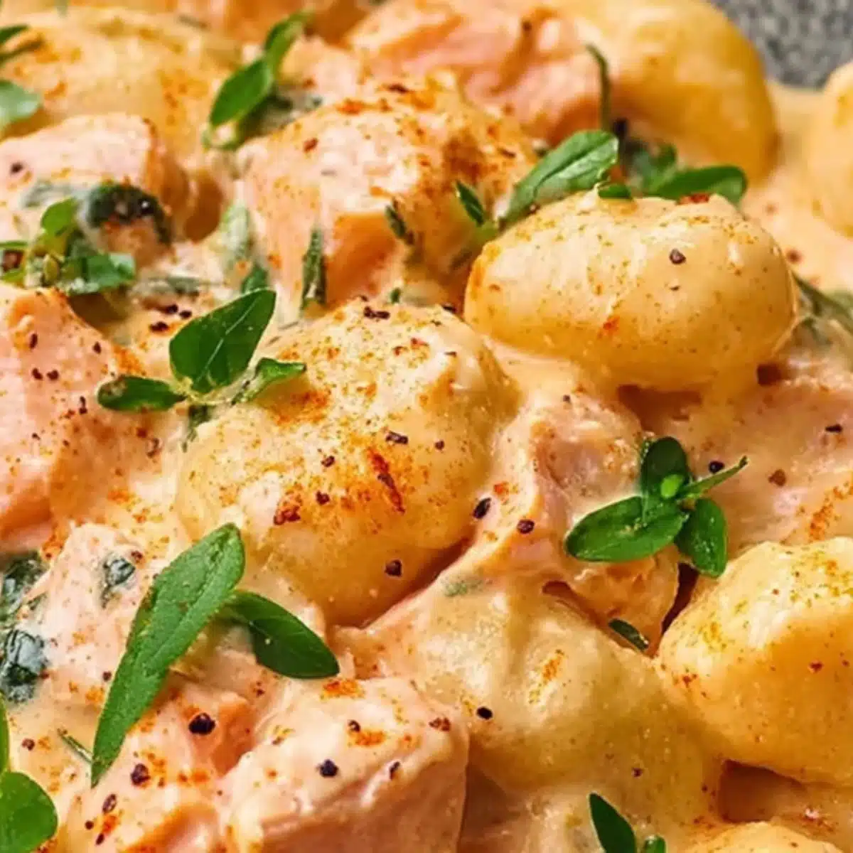 Cremige Lachs-Gnocchi