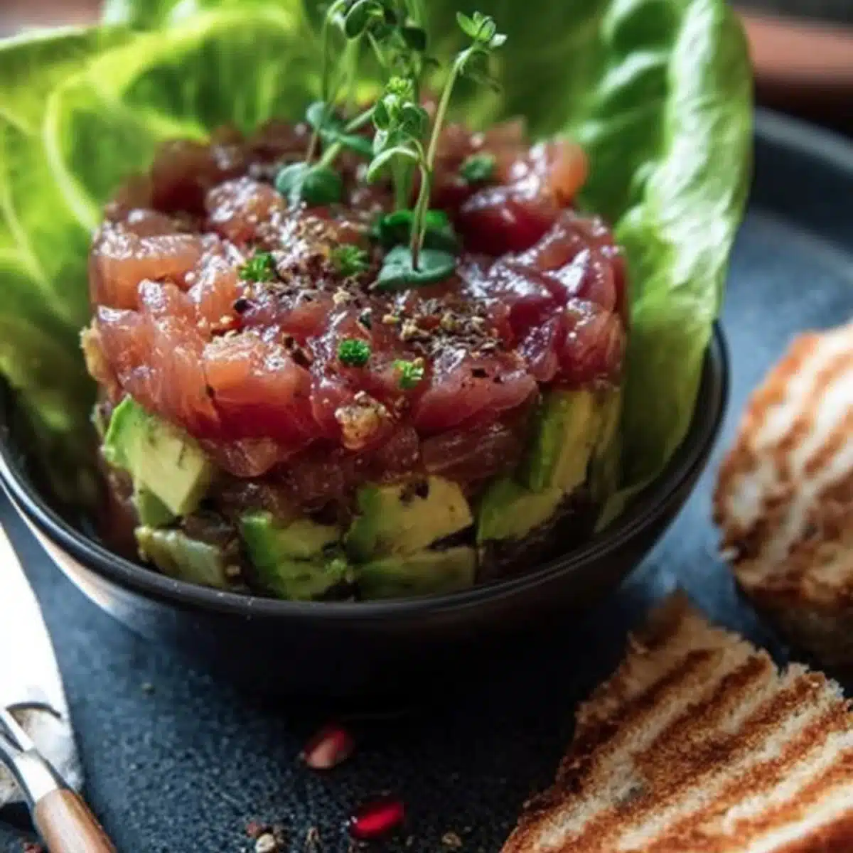 Göttliches Lachstatar mit Avocado