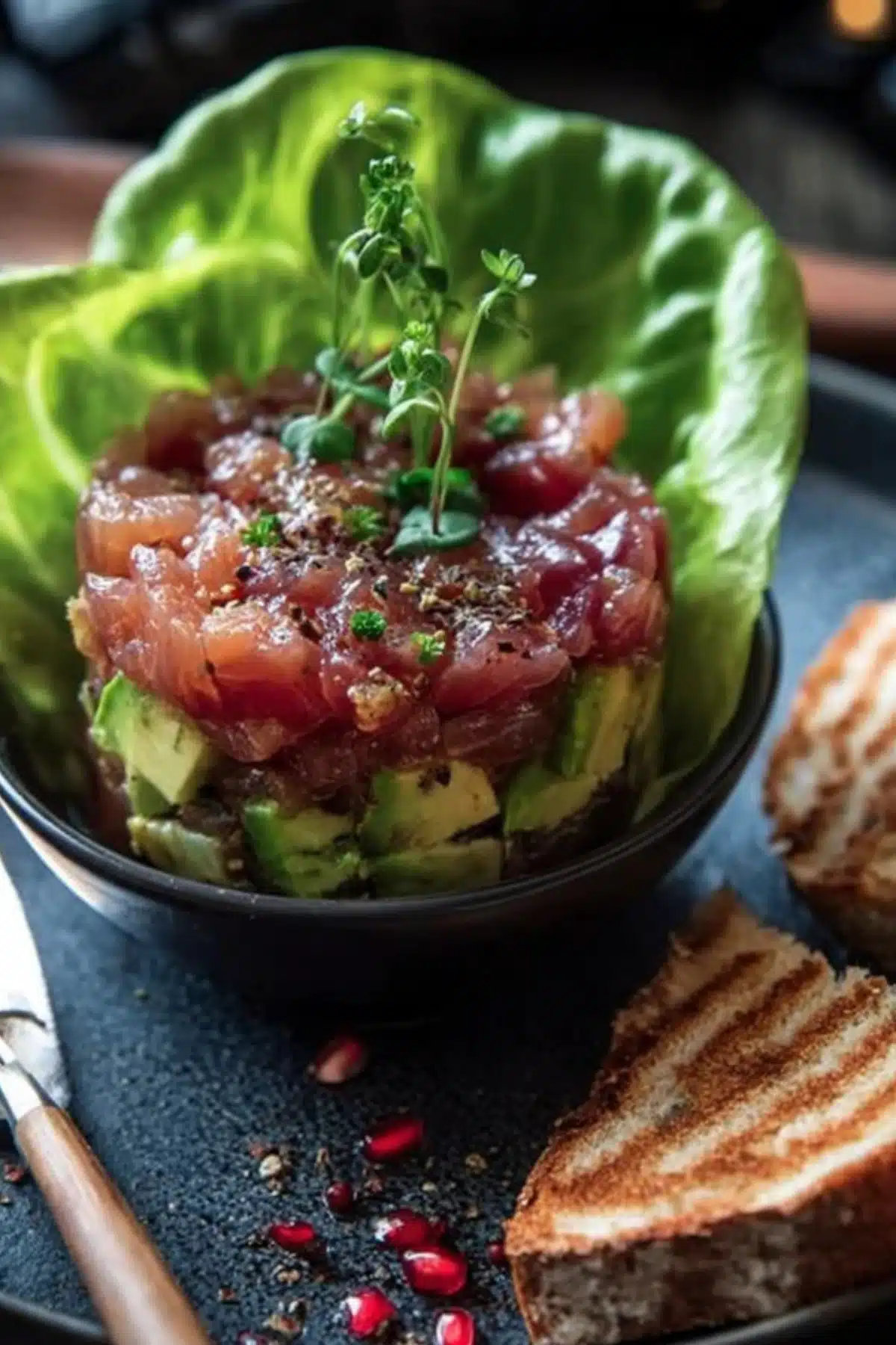 Göttliches Lachstatar mit Avocado