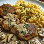 Medaillons in Champignon Rahmsoße mit Spätzle